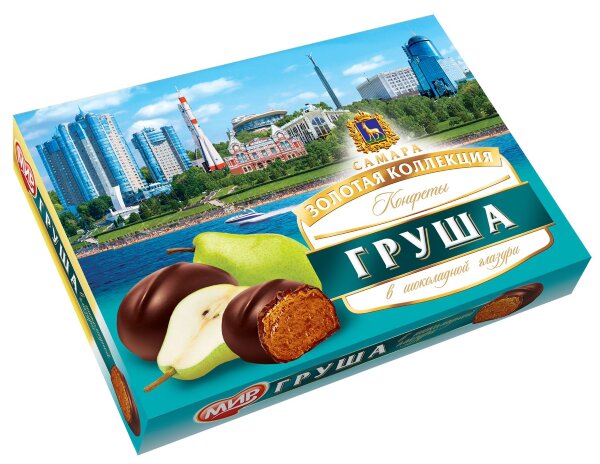 №2 КФ МИР Груша в шоколадной глазури 160г  в Рославле