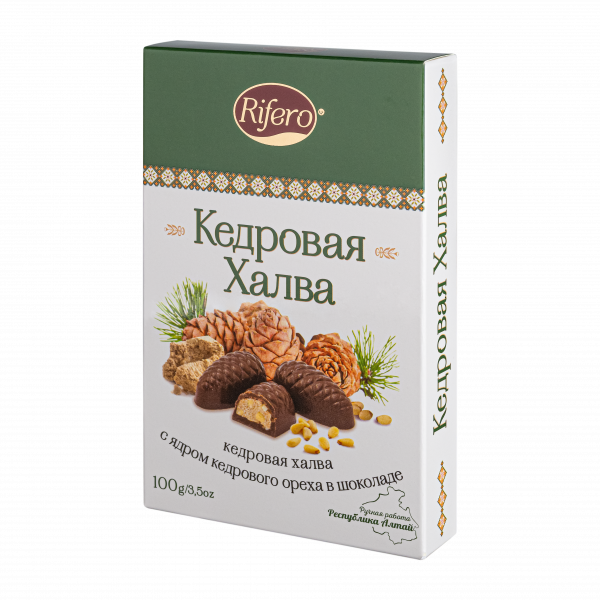 №1 Риф и ко Конфеты "Кедровая халва" 100г   в Рославле