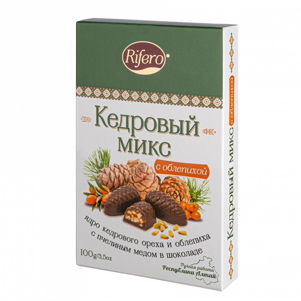  Риф и ко Конфеты "Кедровый микс ОБЛЕПИХА" 100г      в Рославле