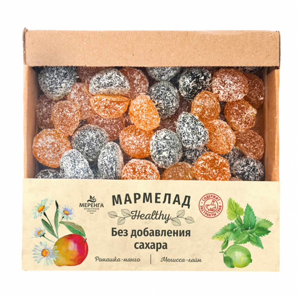  Меренга Мармелад в кокосовой обсыпке Ромашка+Мелисса , 800г     в Рославле