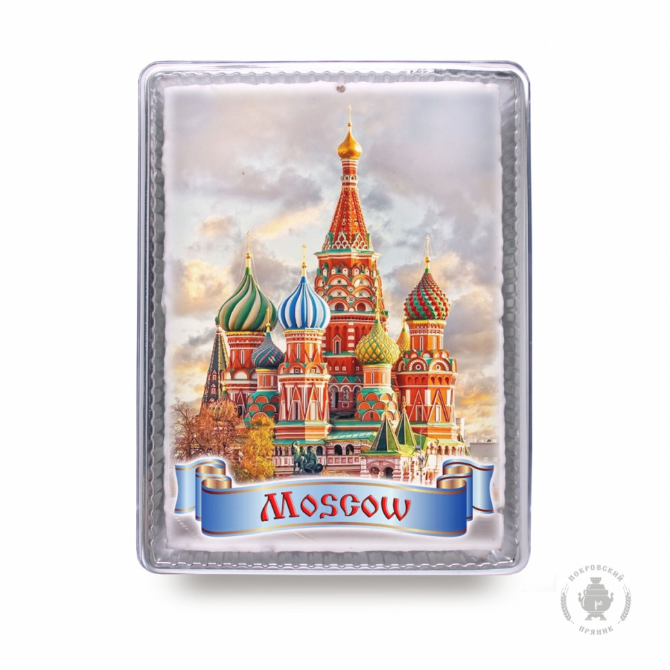  Пряник 600г MOSCOW с фотопечатью (в подарочной пластиковой упаковке)  в Рославле