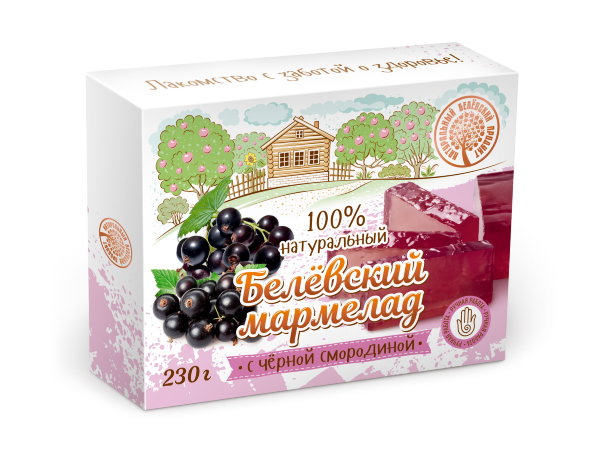 №2 Мармелад белевский "Черная смородина" 230г в Рославле