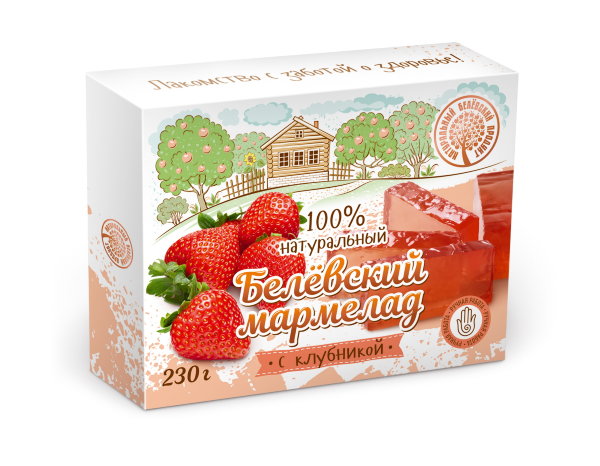 №2 Мармелад белевский "Клубника" 230г в Рославле