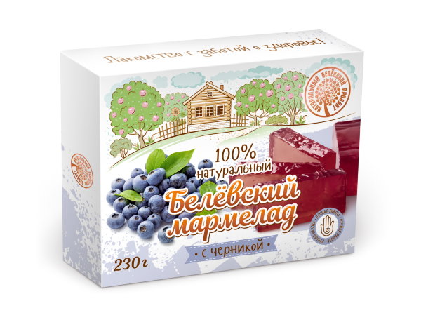 №2 Мармелад белевский "Черника" 230г в Рославле