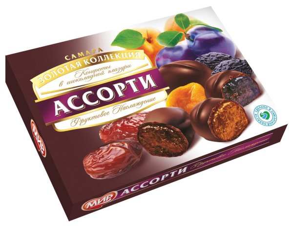 №2 КФ МИР Фруктовое наслаждение (набор шоколадных конфет) 170г в Рославле