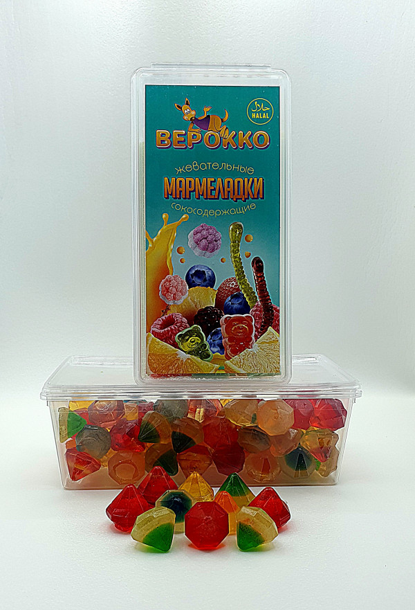 №2 Жевательный мармелад Самоцветы, 250г      в Рославле
